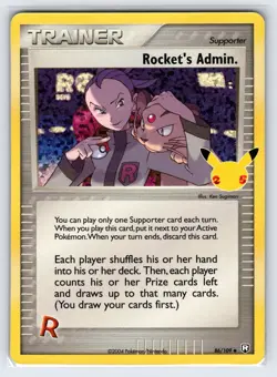 Rocket's Admin. 86/109 2021 Celebrations Classic Collection Pokemon Card - Image 1
