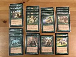 Lot of 24 Green MTG Cards from Urza's Legacy edition, Magic the Gathering 1999 - Image 1