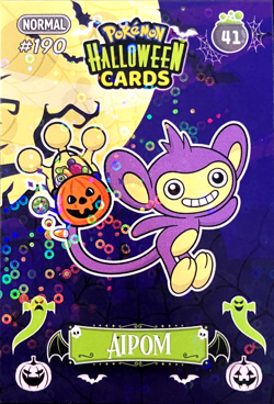 Aipom #41 - Circle Holo - Collectoons Halloween 2025 - Pokemon Card - Image 1