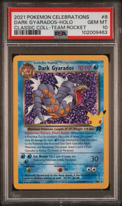 DARK GYARADOS 8/82 | PSA 10 | Celebrations Holo Graded Pokemon Card - Image 1