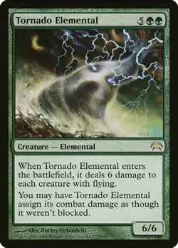 Tornado Elemental Planechase 2009 HEAVILY PLD Green Rare MAGIC MTG CARD ABUGames - Image 1