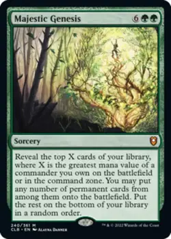1 x Majestic Genesis - Foil - Commander Legends: Battle for Baldur's Gate - NM-M - Image 1
