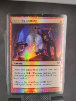 FOIL Faithless Looting Dark Ascension MP x1 MTG Magic: the Gathering - Image 1