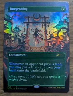 MTG Burgeoning Borderless Foil from Secret Lair Drop NM - Image 1
