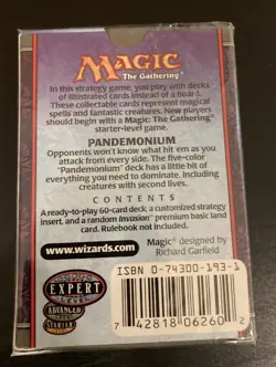 MtG Apocalypse Pandemonium Theme Deck - Sealed, great condition - Image 2
