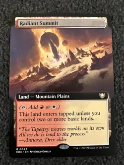 Magic The Gathering MTG - Radiant Summit (Extended Art) - Edge of Eternities - Image 1