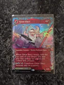 MTG Gwen Stacy Ghost Spider (0209) (Borderless) | NM Foil | Spider-Man - Image 1