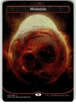 Mountain (243) (Borderless) Unfinity Foil MTG NM - Image 1