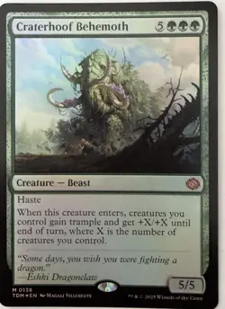 Craterhoof Behemoth FOIL Tarkir: Dragonstorm TDM NM MTG - Image 1