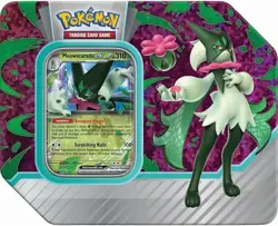 Pokemon TCG: Paldea Partners Meowscarada EX Tin - 5 Packs, Promos - Image 3