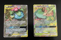 Venusaur & Snivy GX SM229 Tag Team Pokemon SM Black Star Promo AND 236 Set - Image 1