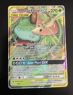 Venusaur & Snivy GX SM229 Tag Team Pokemon SM Black Star Promo AND 236 Set - Image 3