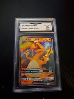 2019 POKEMON SUN & MOON HIDDEN FATES #9/68 CHARIZARD GX HOLO GMA Psa 10 RARE - Image 2