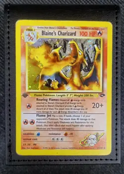 Pokemon Karte Blaines Charizard 1st Edition Gym Challenge Poor / stark bespielt - Image 1