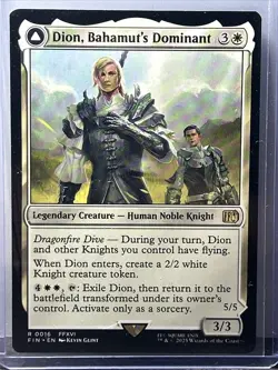 MTG - Final Fantasy: Dion, Bahamut's Dominant / Bahamut, Warden of Light R 0016 - Image 1