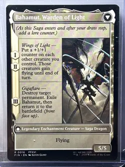 MTG - Final Fantasy: Dion, Bahamut's Dominant / Bahamut, Warden of Light R 0016 - Image 2