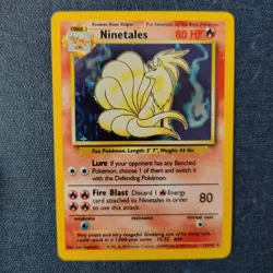 Pokemon TCG Ninetales Holo Rare Unlimited 12/102 Base Set Vintage - Image 1