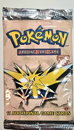 Pokemon TCG 1999 1st Edition Fossil Booster Pack Zapdos Factory Sealed issue - Image 1