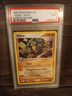 Pokemon Golem 6/92 EX Legend Maker Holo Rare - PSA 9 MINT - Image 1