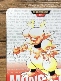 Pokemon Carddass Magmar No.126 Bandai Pocket Monsters Red ver. 1996 - Image 3