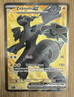 Pokemon TCG Black Bolt - Zekrom ex - Full Art Holo Secret Rare - 158/086 - NM - Image 1