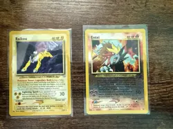 Two Legendary Dogs Entei Promo 34 reverse holo And Raikou 22/64 Pokemon Tcg Rare - Image 1