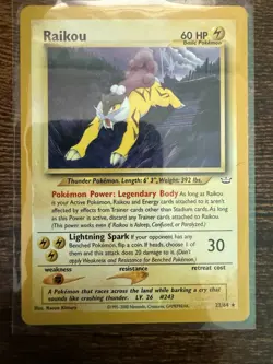 Two Legendary Dogs Entei Promo 34 reverse holo And Raikou 22/64 Pokemon Tcg Rare - Image 4