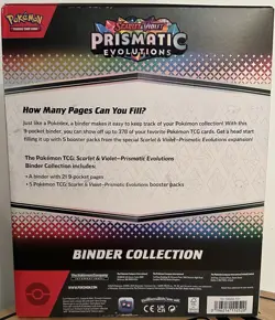 Pokemon TCG: Scarlet & Violet Prismatic Evolutions Binder Collection New Sealed - Image 2