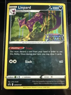 Liepard SWSH187 Holographic Black Star Promo Pre Release Pokemon TCG Near Mint - Image 1