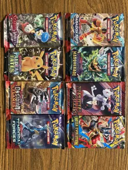 Pokemon TCG Mix Lot Of Scarlet Violet Era Packs - 8 Brand New Sealed Packs - Image 1