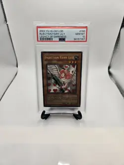 Injection Fairy Lily 2003 Yu-Gi-Oh! Legacy of Darkness LOD-100 PSA GEM MT 10 Unl - Image 1