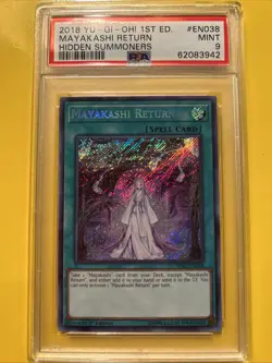 YuGiOh! MAYAKASHI RETURN #HISU-EN038??PSA 9 MINT??1st EDITION-2018 SECRET RARE - Image 1