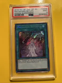 YuGiOh! MAYAKASHI RETURN #HISU-EN038??PSA 9 MINT??1st EDITION-2018 SECRET RARE - Image 4