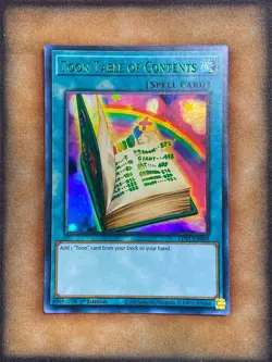 Yugioh Toon Table of Contents LDS1-EN069 Ultra Rare 1st Ed NM - Image 1