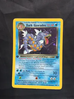 Pokemon Cards: Team Rocket 1st Edition Rare Holo: Dark Gyarados 8/82 - Image 1