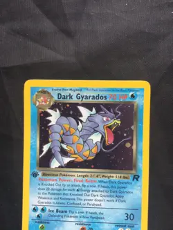 Pokemon Cards: Team Rocket 1st Edition Rare Holo: Dark Gyarados 8/82 - Image 2