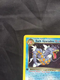Pokemon Cards: Team Rocket 1st Edition Rare Holo: Dark Gyarados 8/82 - Image 3