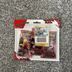Pokemon TCG Scarlet & Violet Destined Rivals 3 Pack Blister Card Zebstrika #2 - Image 1