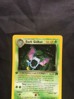 Pokemon Cards: Team Rocket 1st Edition Rare Holo: Dark Golbat 7/82 - Image 2