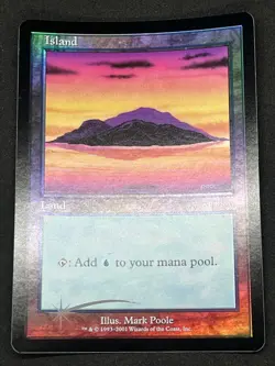 Magic the Gathering MTG Island Land Arena 2002 Promo Foil - Image 1