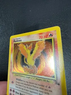 Pokemon WOTC 1999 Fossil Base Set Moltres Rare HOLO Vintage Pokemon Card - Image 2