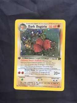 Pokemon Cards: Team Rocket 1st Edition Rare Holo: Dark Dugtrio 6/82 - Image 1