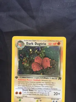 Pokemon Cards: Team Rocket 1st Edition Rare Holo: Dark Dugtrio 6/82 - Image 2
