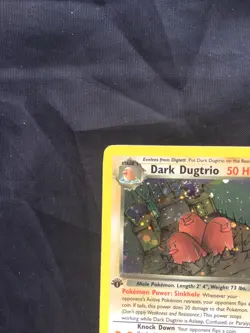 Pokemon Cards: Team Rocket 1st Edition Rare Holo: Dark Dugtrio 6/82 - Image 3