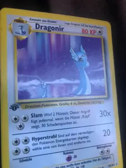 1st Edition German Dragonair 18/102 Dragonir Rare Pokemon Card Base Set NM-LP - Image 3