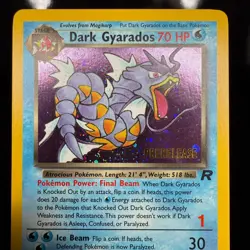 Dark Gyarados (Prerelease) 08/82 Wotc Promo Holo Pokemon Card - Image 4