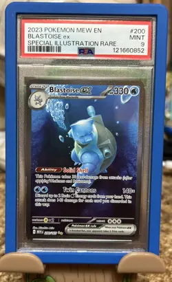 BLASTOISE EX PSA 9 MINT #200 POKEMON CARD EN-151 SPECIAL ILLUSTRATION RARE - Image 1