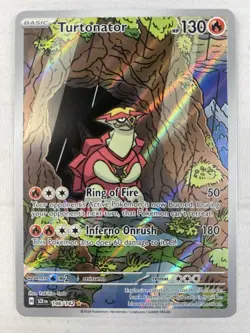 Turtonator IR 146/142 Illustration Rare Holo Pokemon TCG Card Stellar Crown NM - Image 1