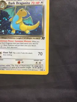 Pokemon Cards: Team Rocket 1st Edition Rare Holo: Dark Dragonite 5/82 - Image 5