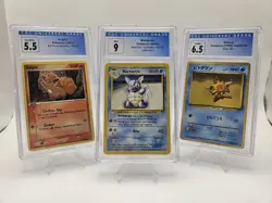 Lot of 3 Graded Pokemon Cards Staryu , Vulpix, Wartortle - Image 1